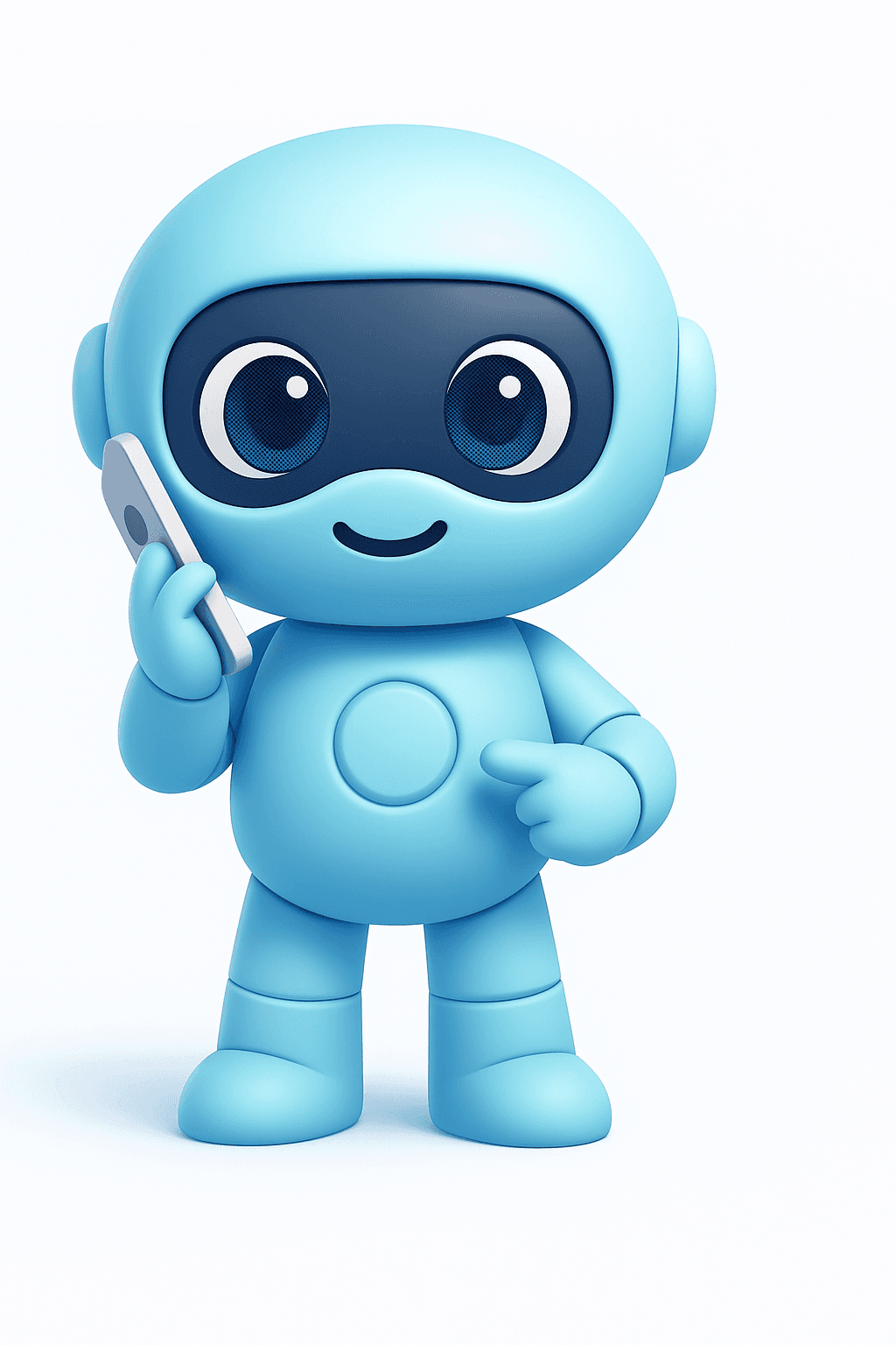 AI Aid robot met telefoon - klaar om u persoonlijk te bellen